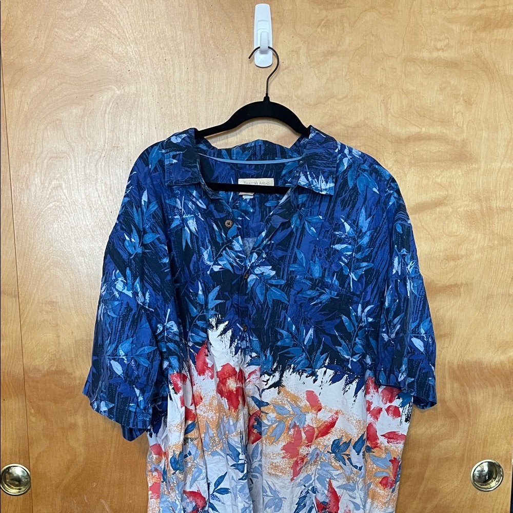 The Territory Ahead Multicolor Leaf Pattern Shirt